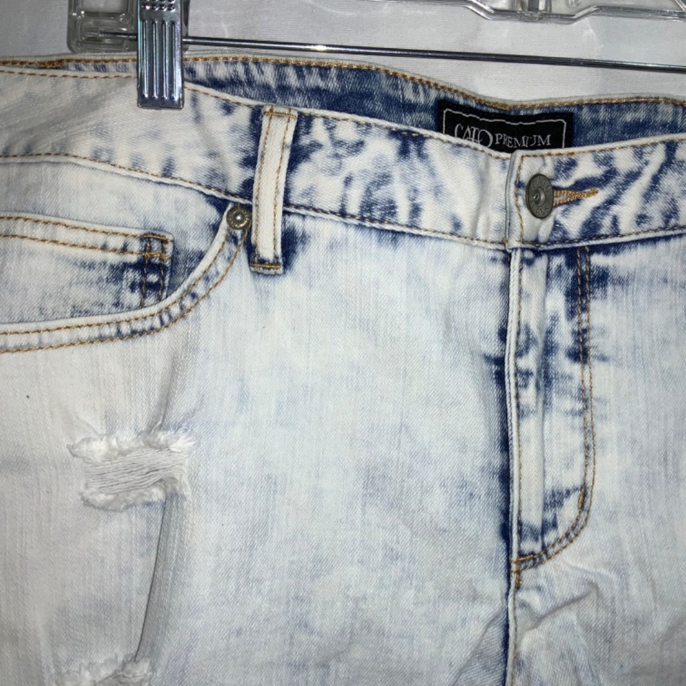 Cato contemporary sz 18W shorts acid wash bleached cutoff denim - Picture 5 of 5